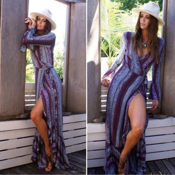 Boho Wrap Dress - Picture 3 of 5
